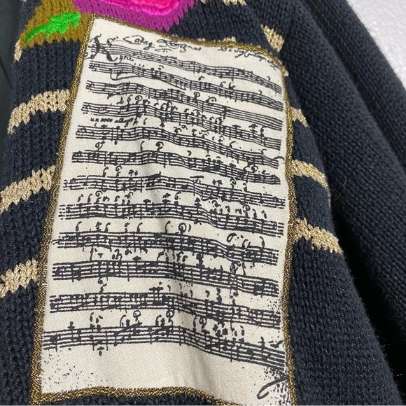 I.B. Diffusion floral symphony cardigan sweater circa 1990s - Picture 5 of 11